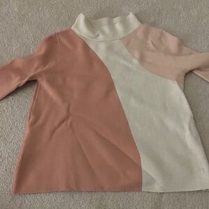 Color Block Turtleneck Sweater